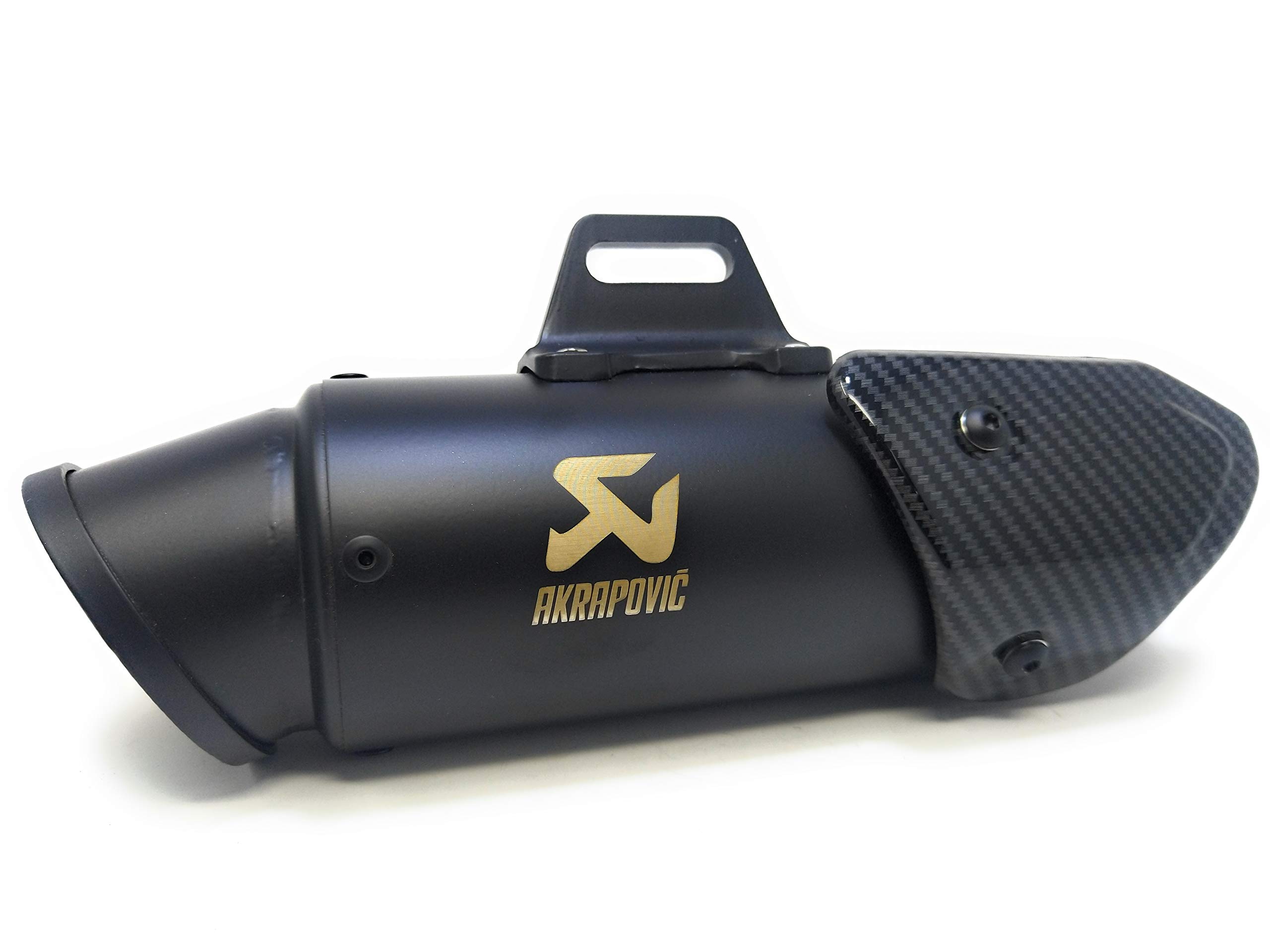 Buy DesiKartz Universal Bent End with Partial Heat Shield,Stainless Steel, Slip On Exhaust