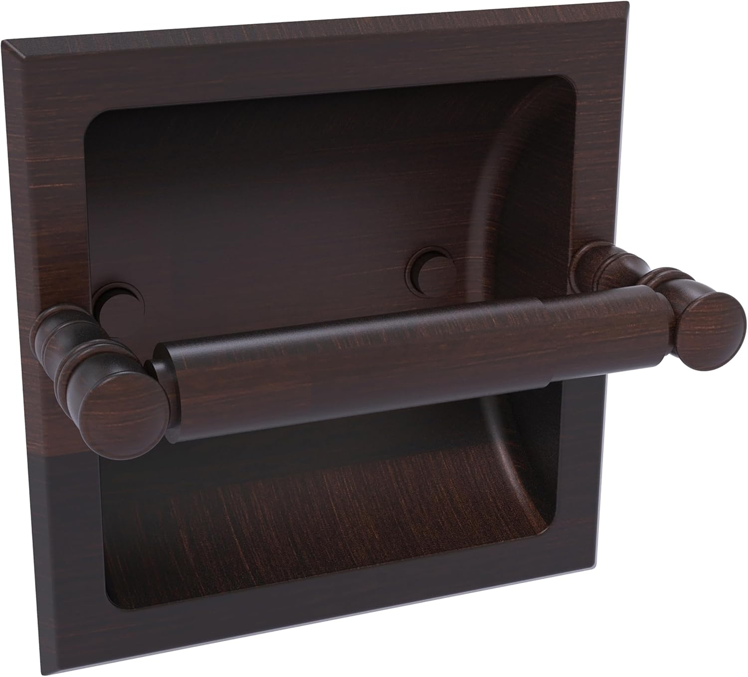 Allied Brass CL-24C Carolina Collection Recessed Toilet Paper Holder, Venetian Bronze