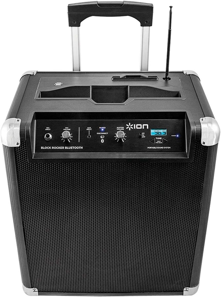 ION Block Rocker Portable Bluetooth Speaker System Upgraded 75hr Battery and 75 Foot Bluetooth Range