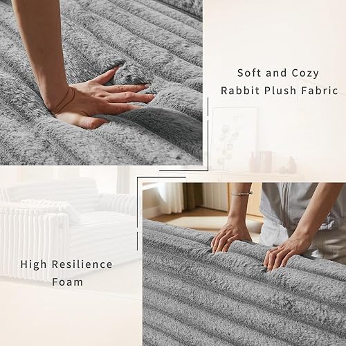 Miniatura 155 de sofá cama de terciopelo de 58 pulgadas, convertible 3 en 1 con bolsa de almacenamiento y respaldo ajustable, perfecto para espacios pequeños, sala 7