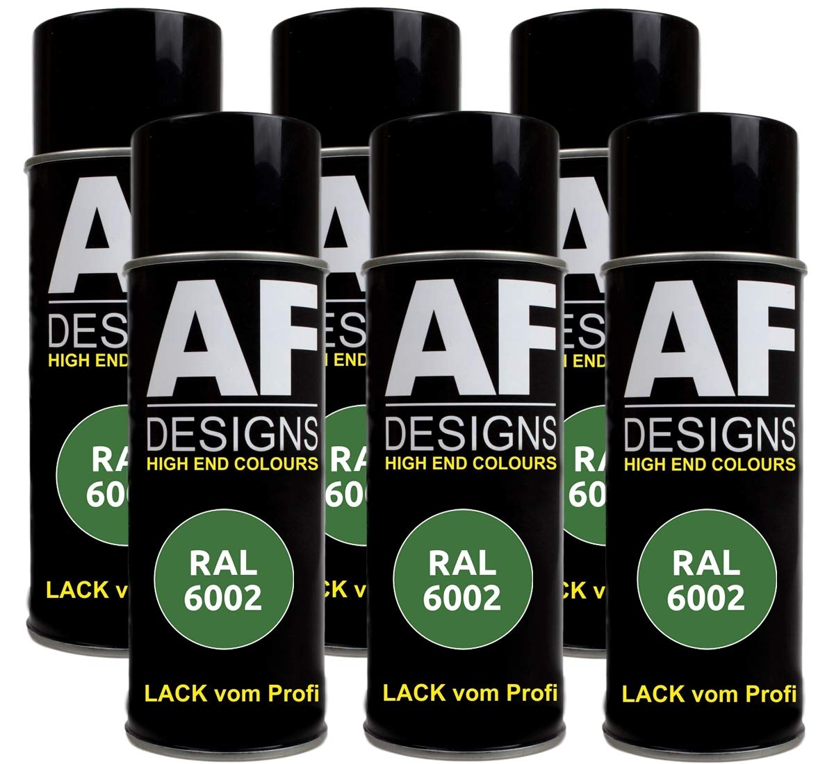 Alex Flittner Designs 6X Ral Pintura En Espray Pintura Coche Laca Colorida Lata De Aerosol RAL6002 Follaje Verde Mate