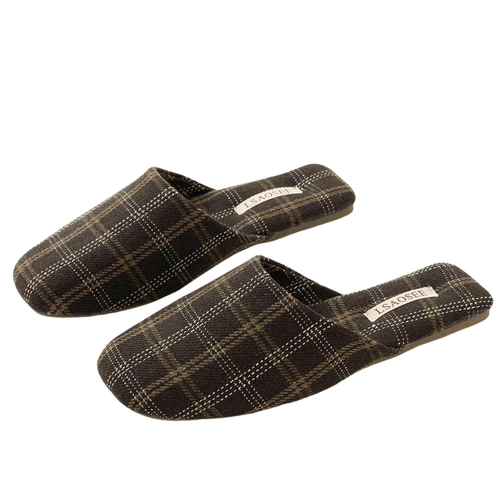 Pantofole Donna Invernali Calde Pantofole da Uomo E da Donna Autunnali E Invernali, Pantofole da Casa Traspiranti, Antiscivolo E Resistenti-caffè-maschile-44-45