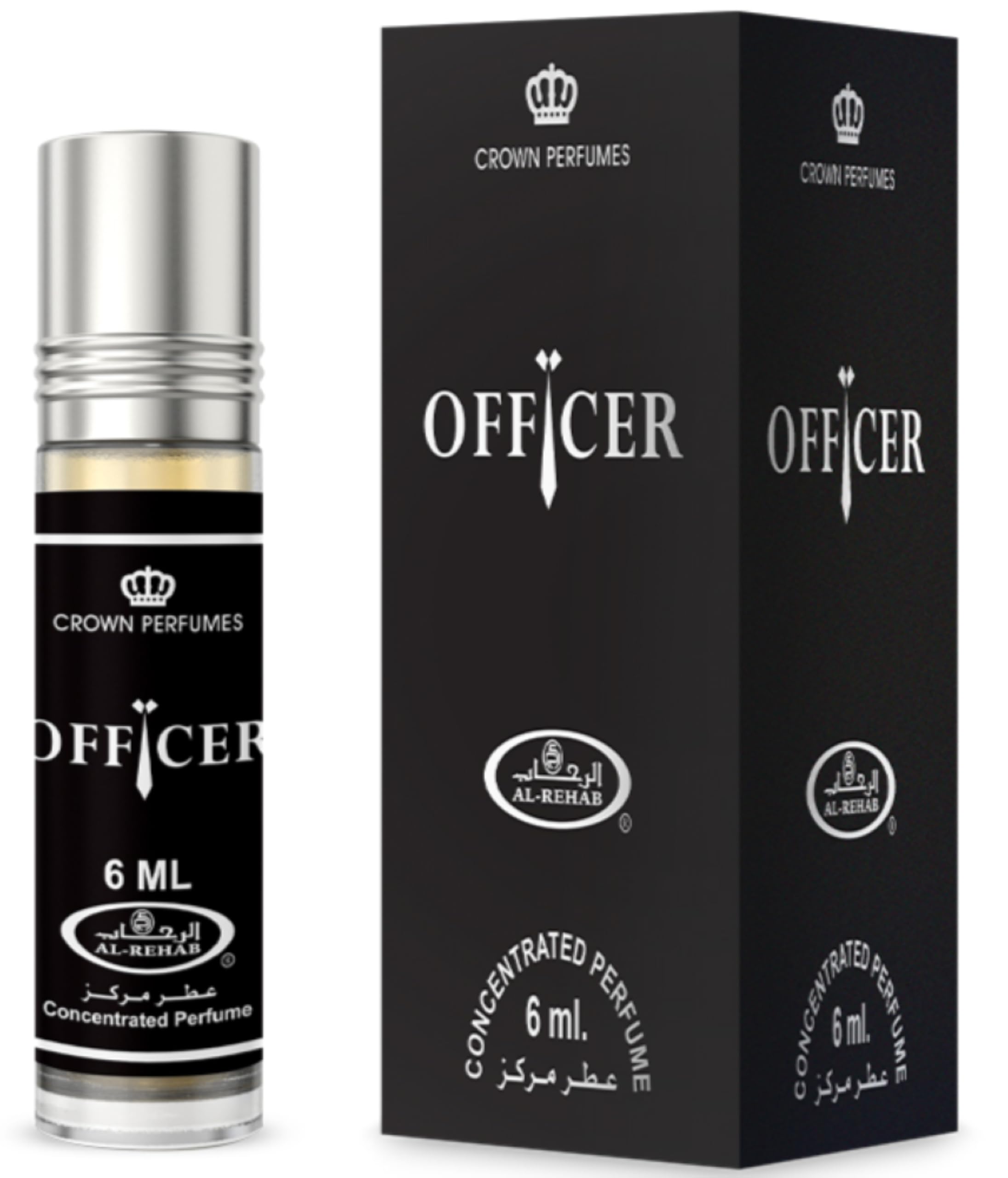 Al Rehab Officer Eau de Parfum Spray, Citrus Aromatic Woody Leather Fragrance