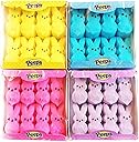 Peeps Marshmallow Easter Bunnies Bundle with 4 Colors: Blue, Yellow, Pink and Purple