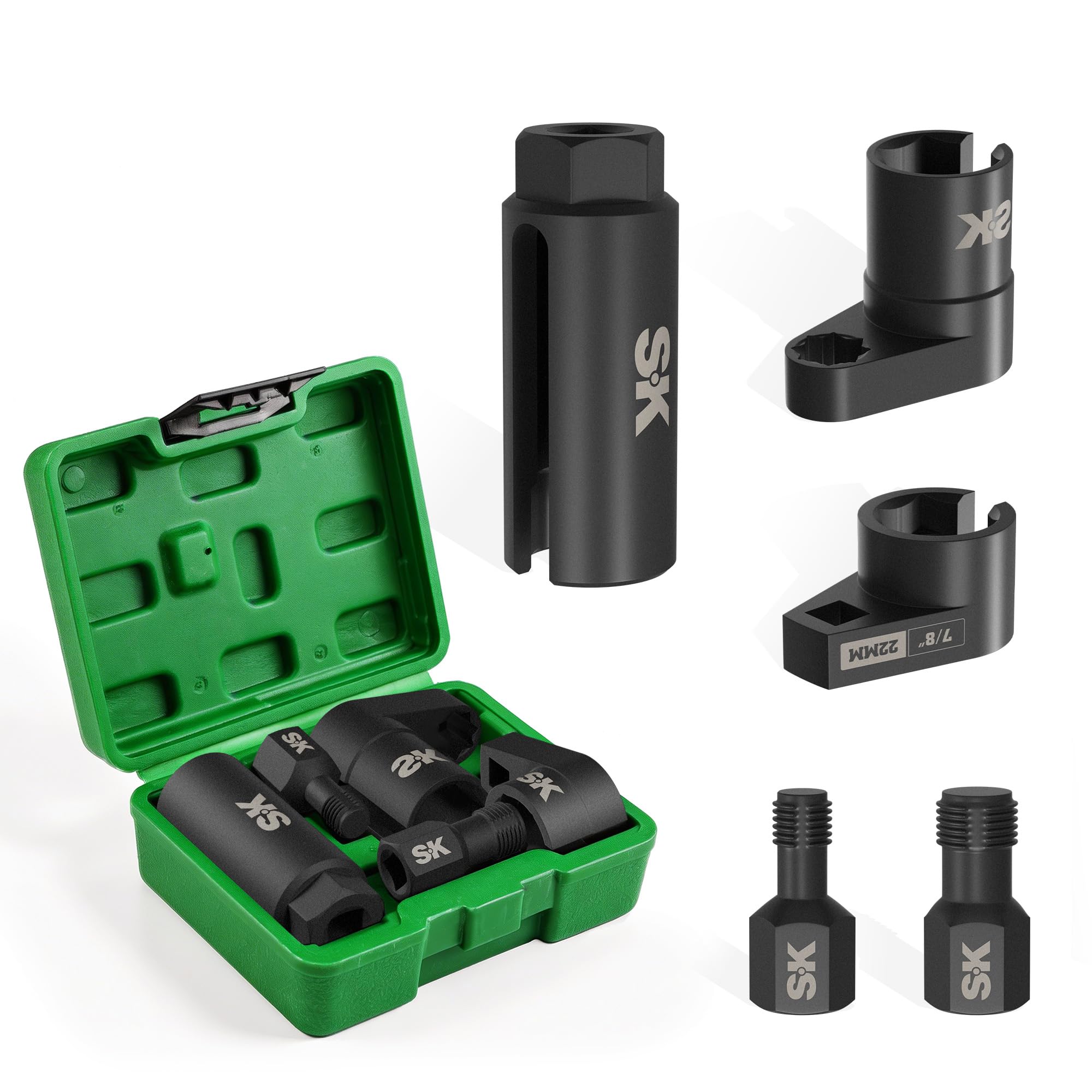 SK 5-Piece O2 Sensor Socket Thread Chaser Set - oxygen sensor removers | Mubboo