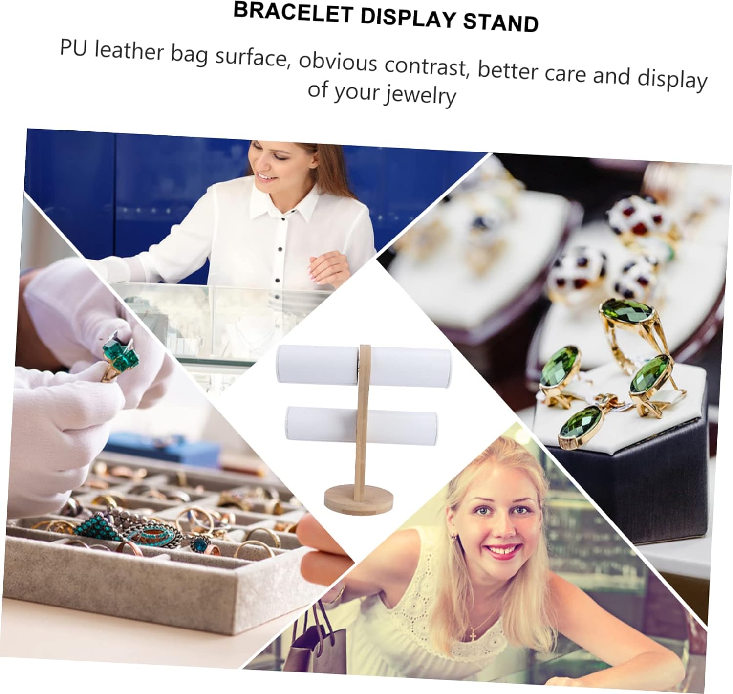 1pc Display Rack Double Jewelry Organizer for Bracelets Watches and Accessories Stylish Storage for Home Retail Use