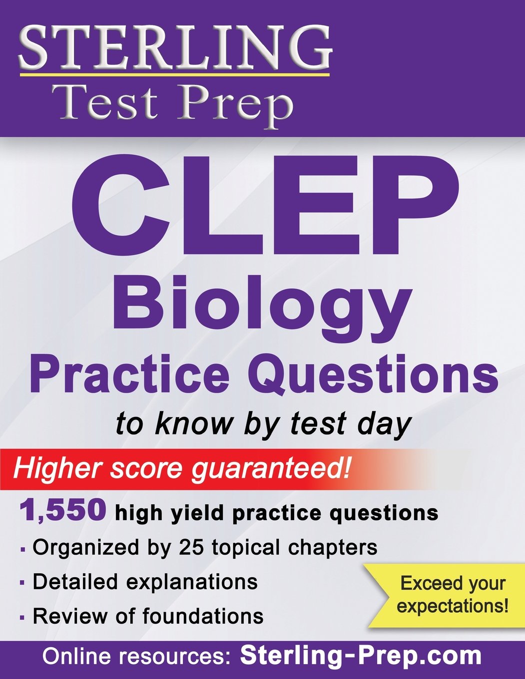 Sterling Clep Biology Practice Questions: High Yield Clep Biology Questions
