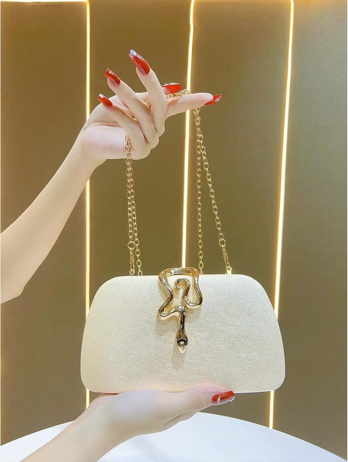 Glitter Evening Bag for Women, Small Sparkly Clutch Purses Ladies Elegant Formal Events Handbag for Parties Weddings image 3