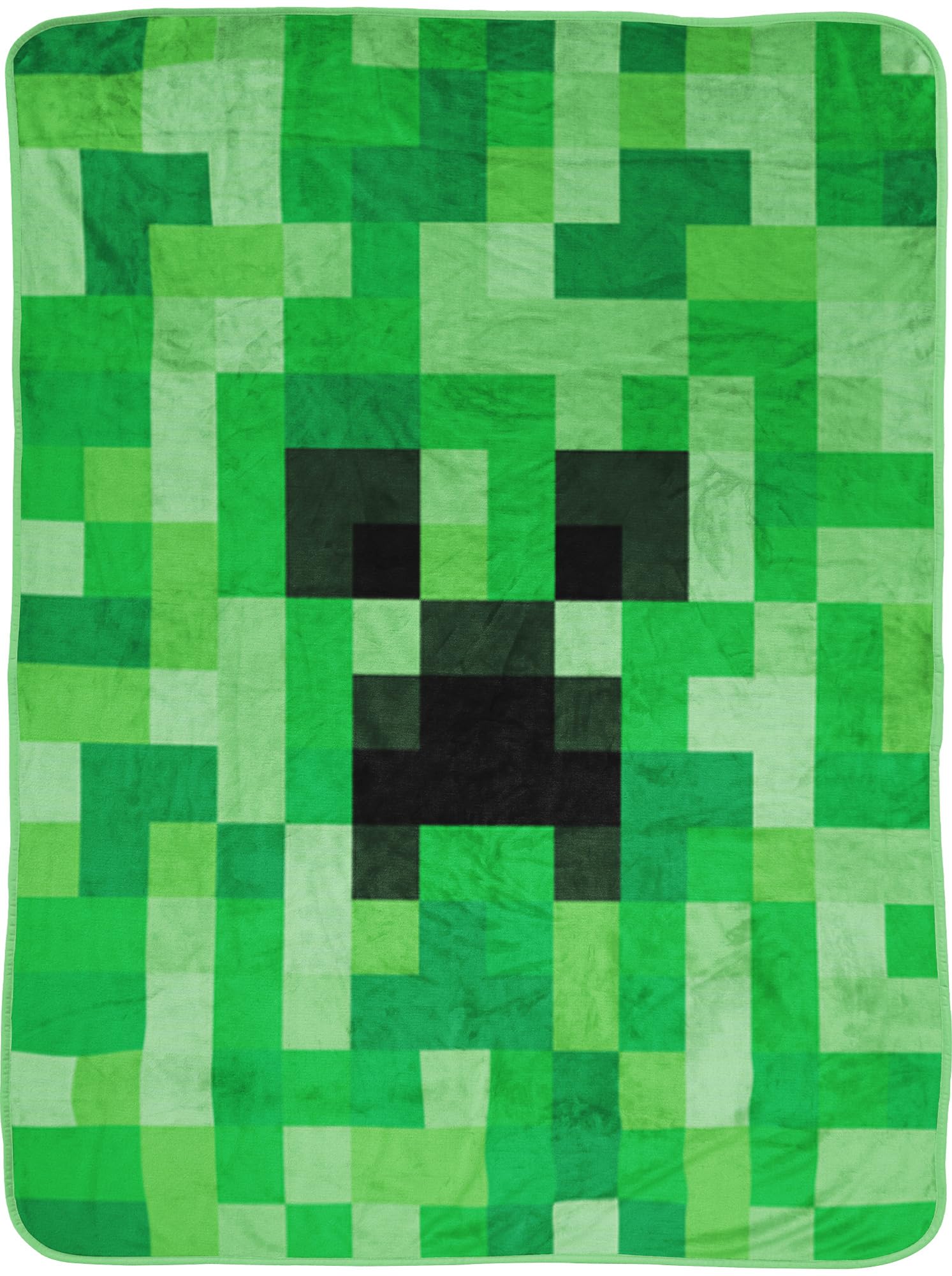 Couverture Minecraft Creeper plaid polaire 150x200 pour grand lit enfant adulte