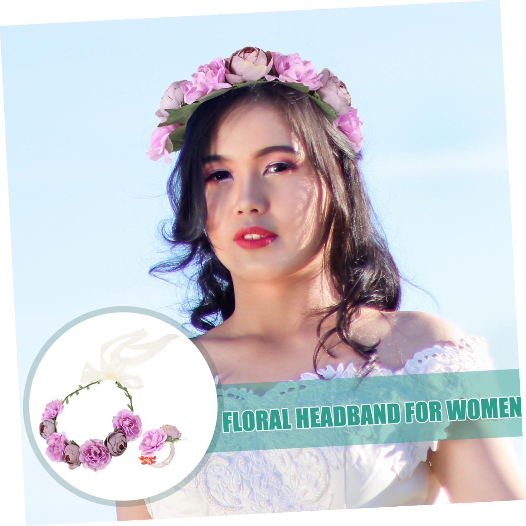 Beavorty 4sätze Blumenkranz Set Für Braut Mit Handgelenk Corsage Hochzeitsaccessoires Für Frauen Für Hochzeiten Fotografie Und Besondere Anlässe Farben