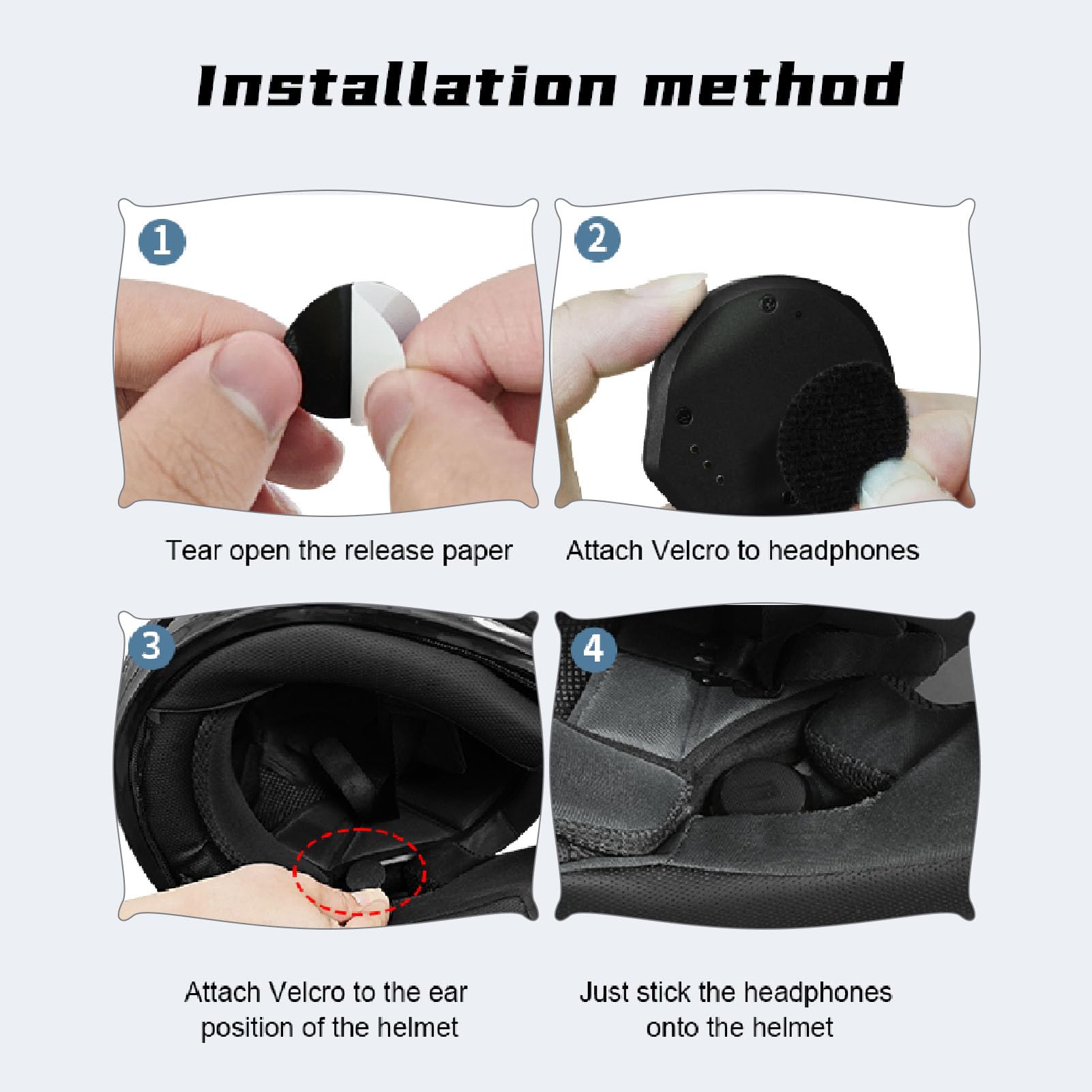 Yctze Auricolare Bluetooth per Moto, Altoparlante Wireless per Casco con Custodia di Ricarica, Telecomando, Durata della Batteria di 50 Ore, Ideale per Sport all'aria Aperta, Sci e Ciclismo