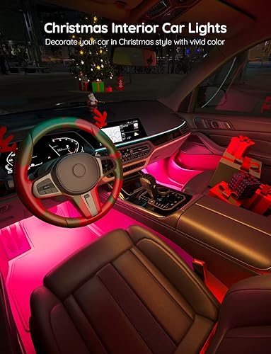Miniatura 2 de Govee Paquete de luces interiores RGB para automóvil con 8 luces exteriores RGBIC de Govee para automóvil, control de aplicaciones, modo de