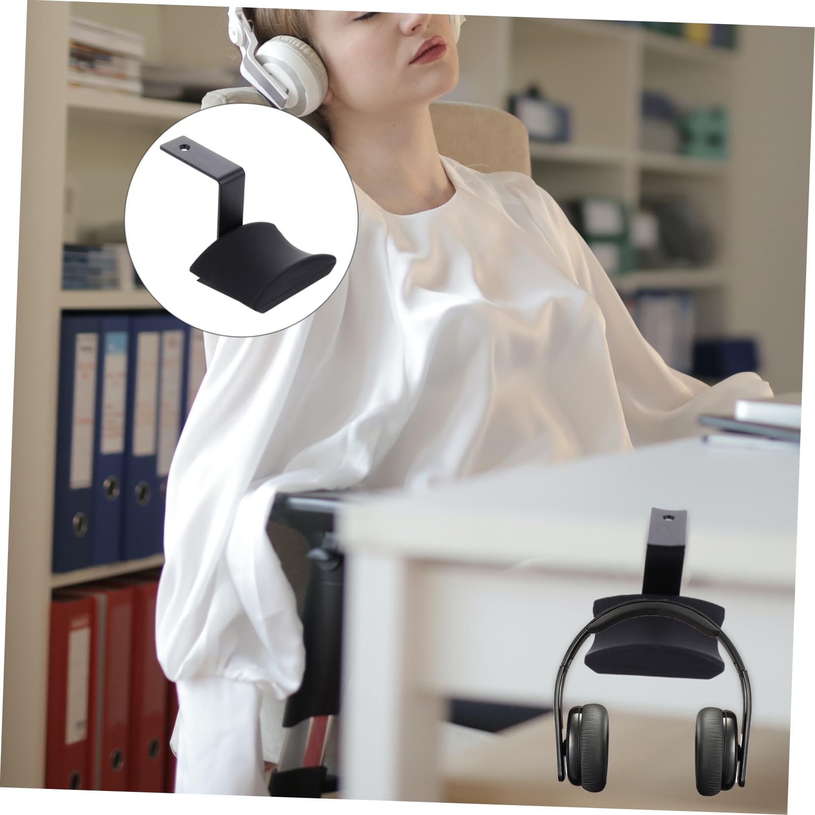 HEMOTON 3piezas Soporte para Auriculares Gaming con Gancho Adhesivo Soporte para Headset De Pc Diseño Práctico y Compatible con Instalación y