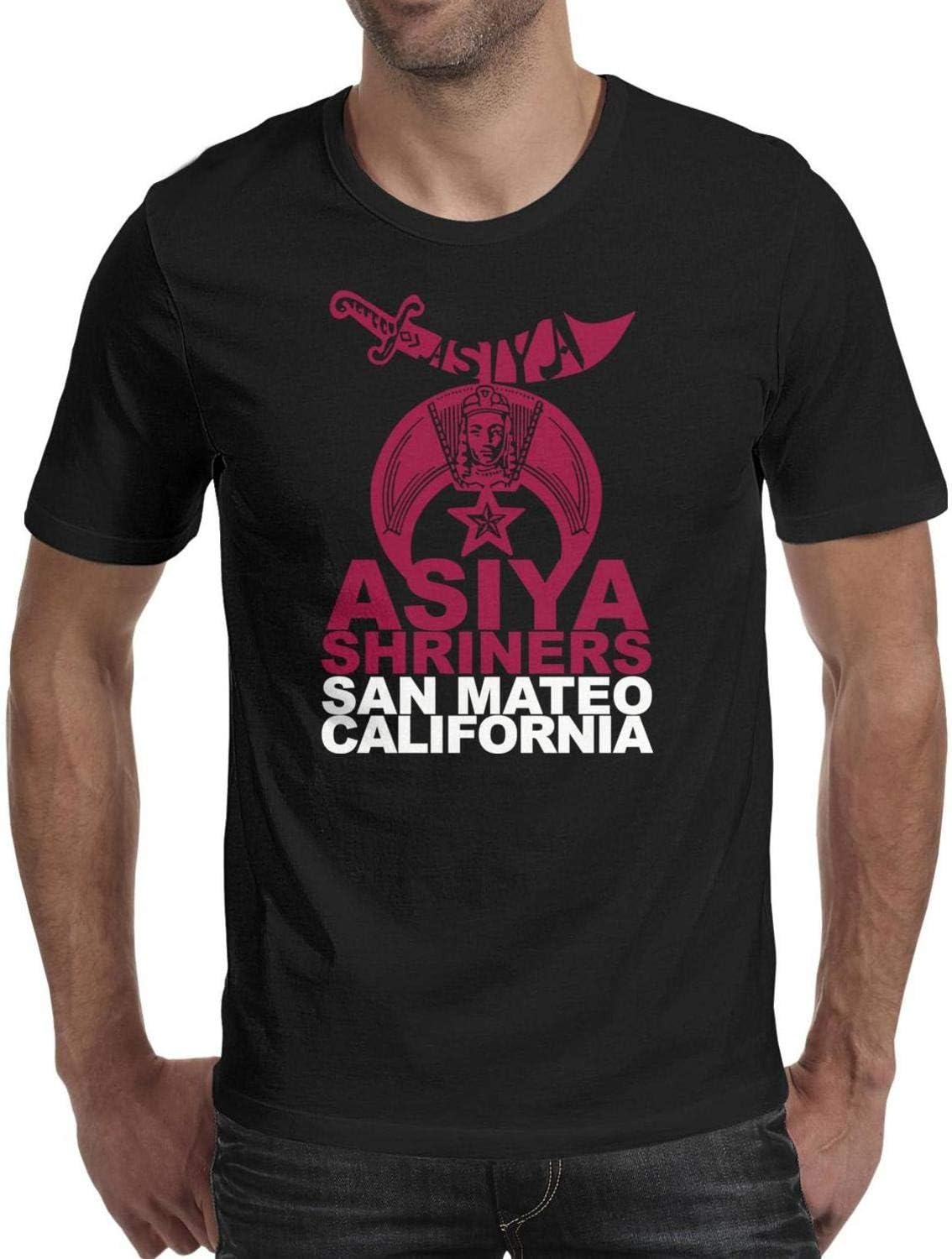 Mens T Shirts Shriners Logo Solid Tee for Men Blend Distressed Tshirts