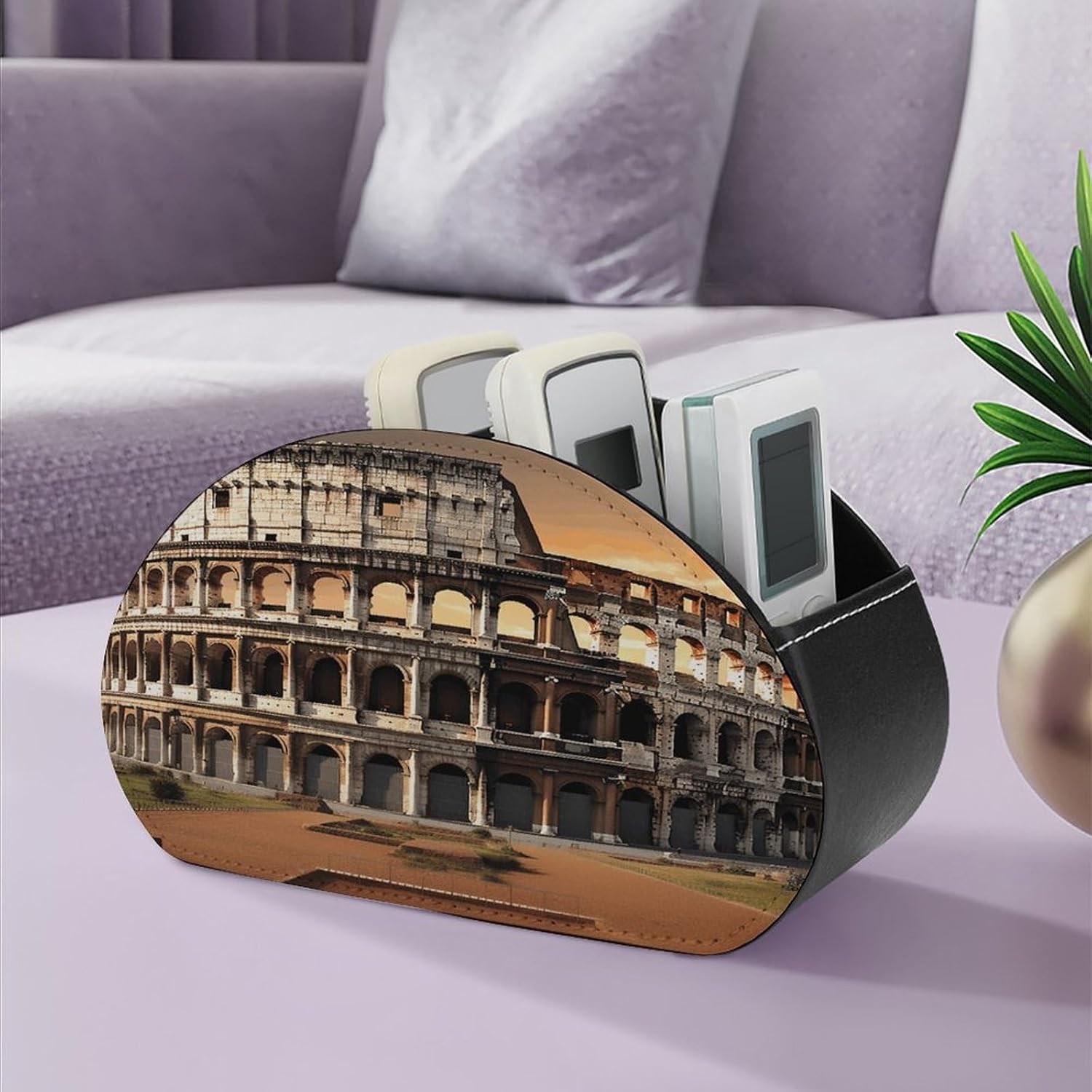 Ancient Colosseum PU Leather Remote Control Holder image 5