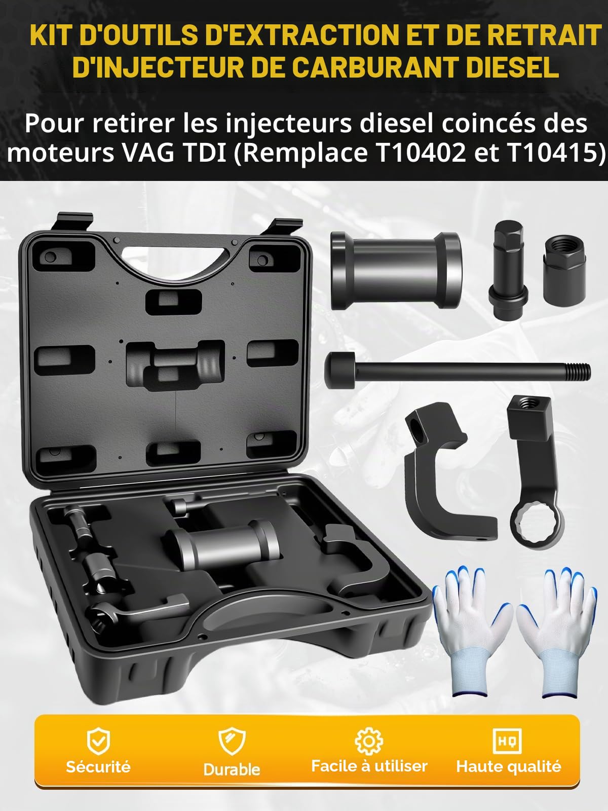 Extracteur D'injecteur Diesel Compatible Avec VW Diesel Pour Moteur VAG 1.2, 1.6, 2.0 TDi, T10402, T10415