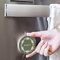 Vista 5 de ThreeKin - Imán de limpieza y suciedad para lavavajillas, regalo de cocina de doble cara, fácil de leer, fuerte indicador magnético para decoración