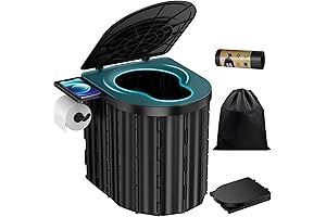 Upgraded Portable Toilet with 12-inch Toilet Seat