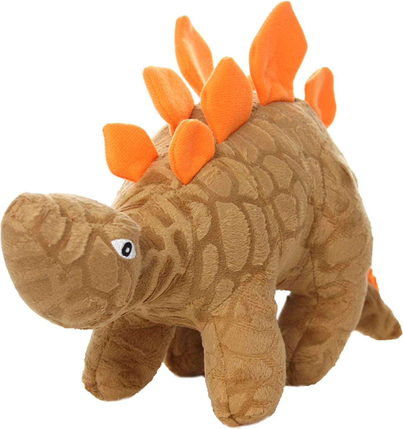 MIGHTY- Dinosaur - Squeaker-Multiple Layers. Made Durable, Strong & Tough. Interactive Play (Tug, Toss & Fetch). Machine Washable & It Floats. (Stegosaurus, Large 2 Pack)