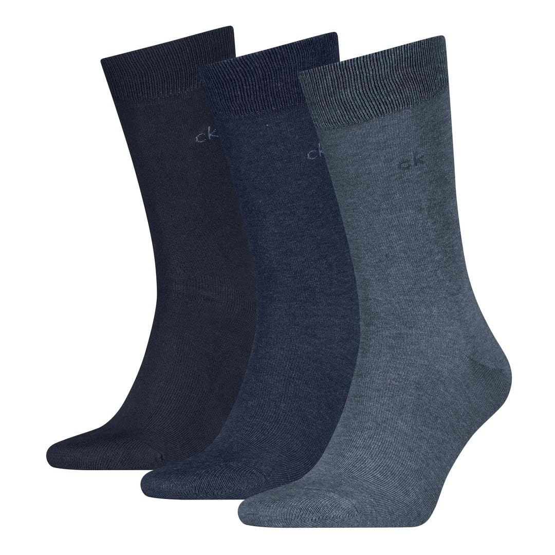 Calvin Klein Men's Classic Sock, Denim, 39-42 (Pack of 3)