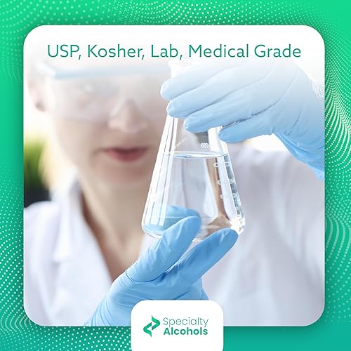 Miniatura 6 de Alcohol isopropílico 99% (IPA)  Alcohol concentrado para frotar, transparente, grado de laboratorio, USP, Kosher  32 onzas  1 L (paquete de 3)