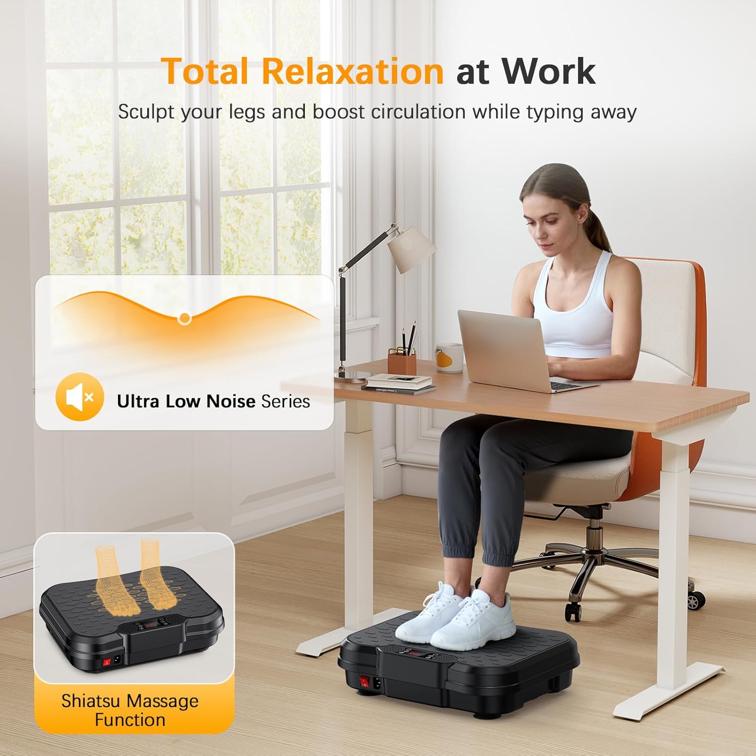 Vibration Plate Exercise Machine,Vibrating Platform for Lymphatic Drainage with 250 Speeds,450 lbs Weight Capacity,Vibrated Plates for Weight Loss,Full Body Workout Equipment for Fitness at Home