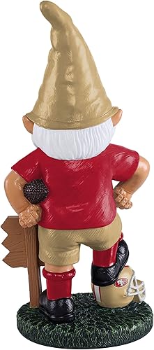 Miniatura 3 de foco Estatua de jardín al aire libre con logotipo de equipo de la NFL, diseño de gnomo, 8 pulgadas