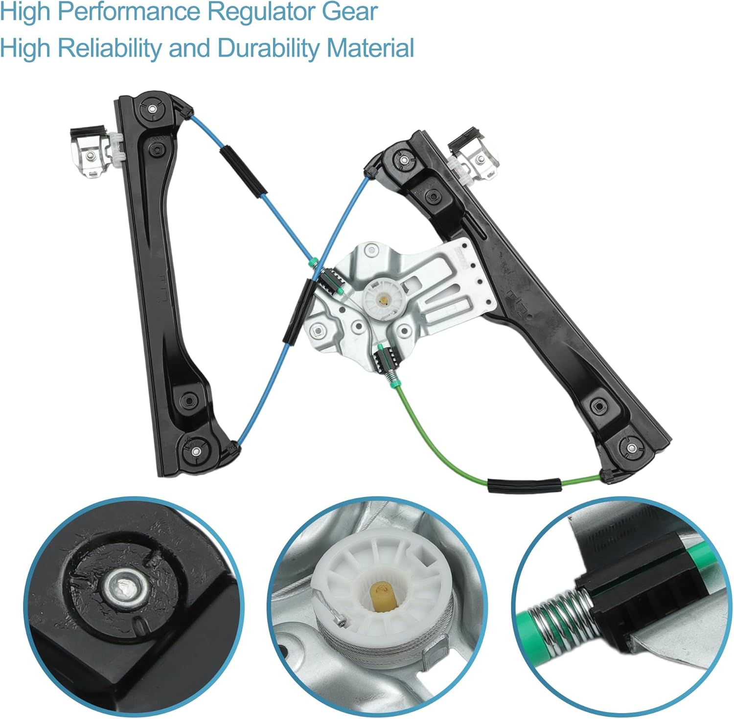 ACROPIX Front Left Power Window Regulator Fit for Chevrolet Volt - Pack of 1 Black