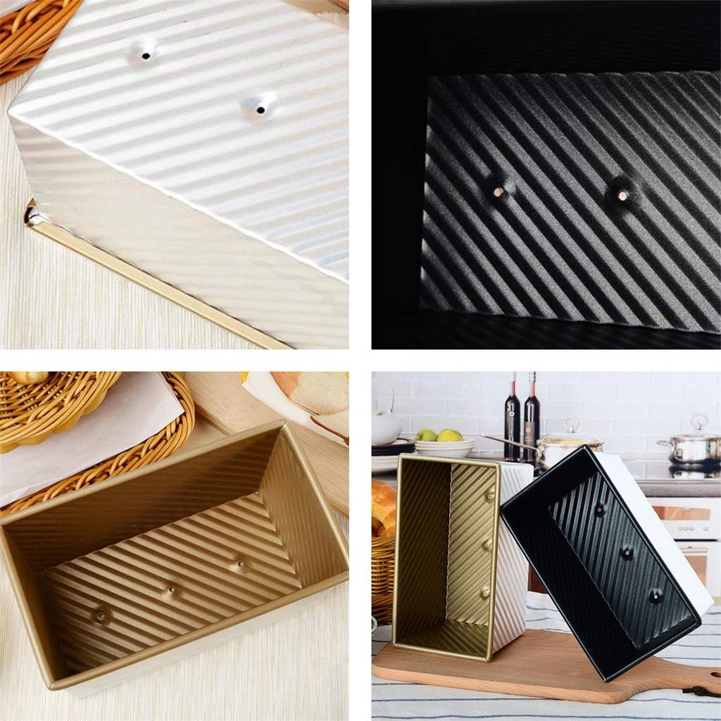 ZHANGXIAO Brotbackform, Toast Brot Backen Schimmel 450 G Mit Deckel Nicht Klebrig Einfach Zu Säubern (Farbe : BSilver)