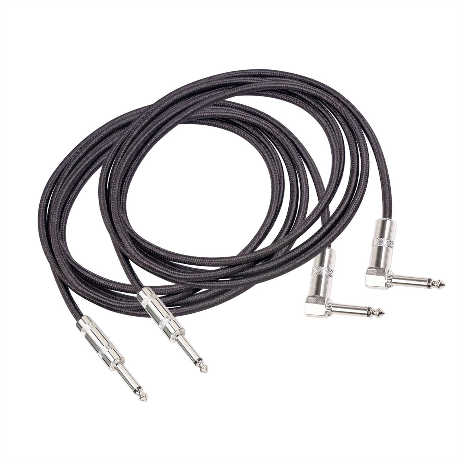 kabel audio instrumentu muzycznego Podwójnie Ekranowany Kabel Do Gitary Elektrycznej Z Miedzi Beztlenowej Z Redukcją Szumów Prosty Do Łokcia TS 6,35 Mm 1/4 Cala Mono(5m)