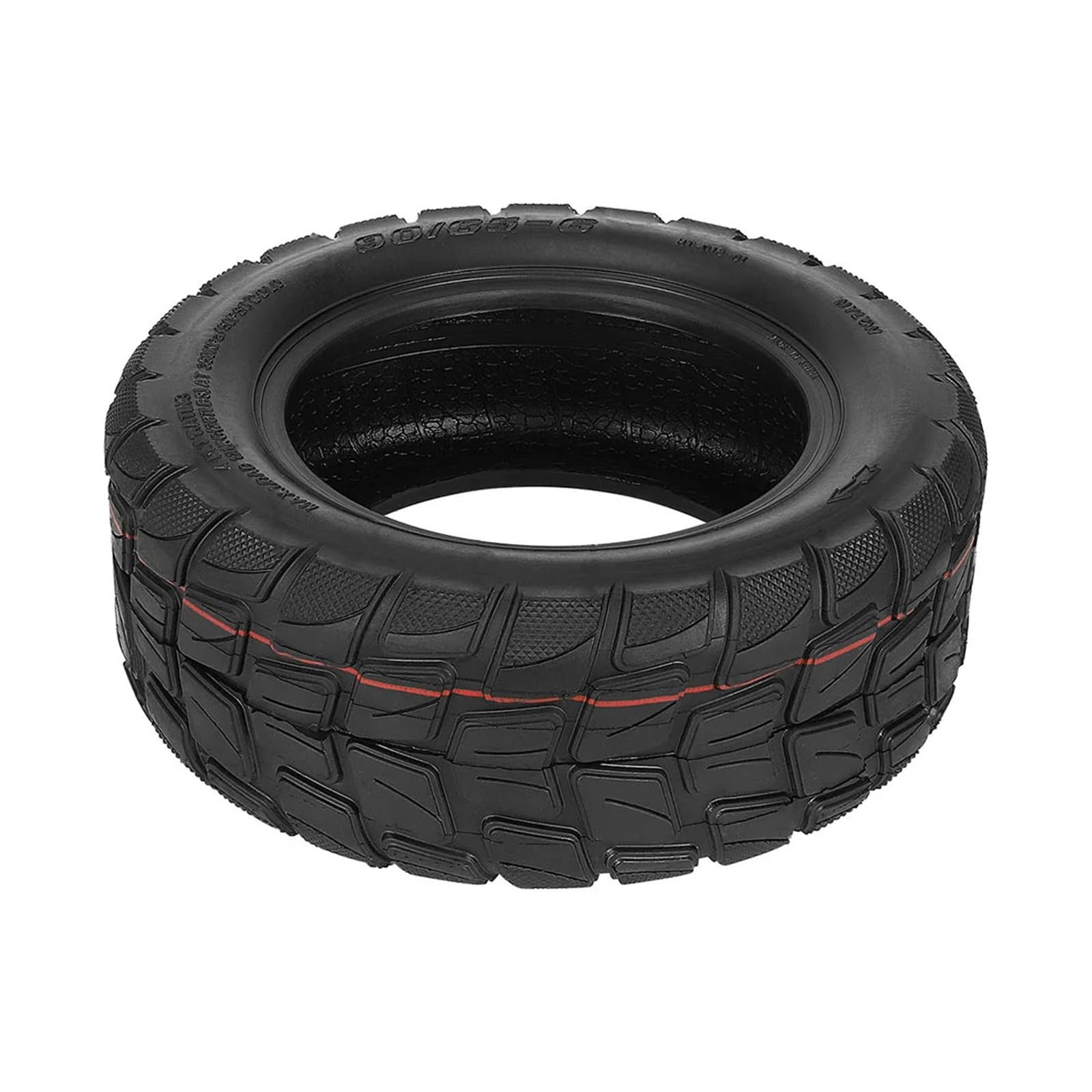 Ruedas de Repuesto,Neumáticos Scooter Eléctrico Neumático sin cámara 90/65-6, rueda, neumáticos de goma al vacío todoterreno, repuesto for accesorios patinete eléctrico, 1 ud