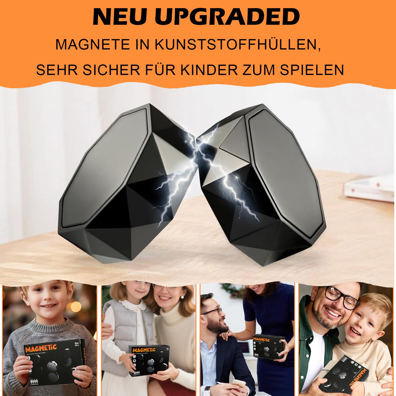 Magnetisches Schachspiel – Pädagogisches Magnetspiel mit 20 Magnetsteinen & Seil, Lern- & Reisespiel für Kinder & Erwachsene, fördert Logik, Konzentration & gemeinsames Spiel, Geschenk für Familie