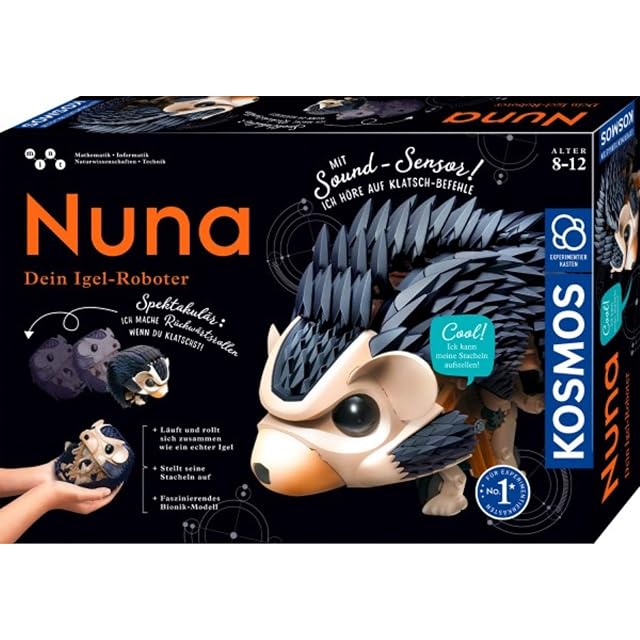 Kosmos 620066 Nuna - Tu Robot de Erizo, Kit de construcción robótica, rodar hacia atrás aplaudiendo, Correr…