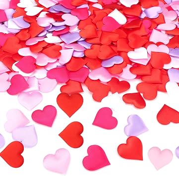 500 Pieces Heart Confetti Decoration, Mixed Colors Little Hearts Decora Confetti Sponge Heart Petal for Valentines Day DIY Crafts Wedding Party Mothers Day Cards
