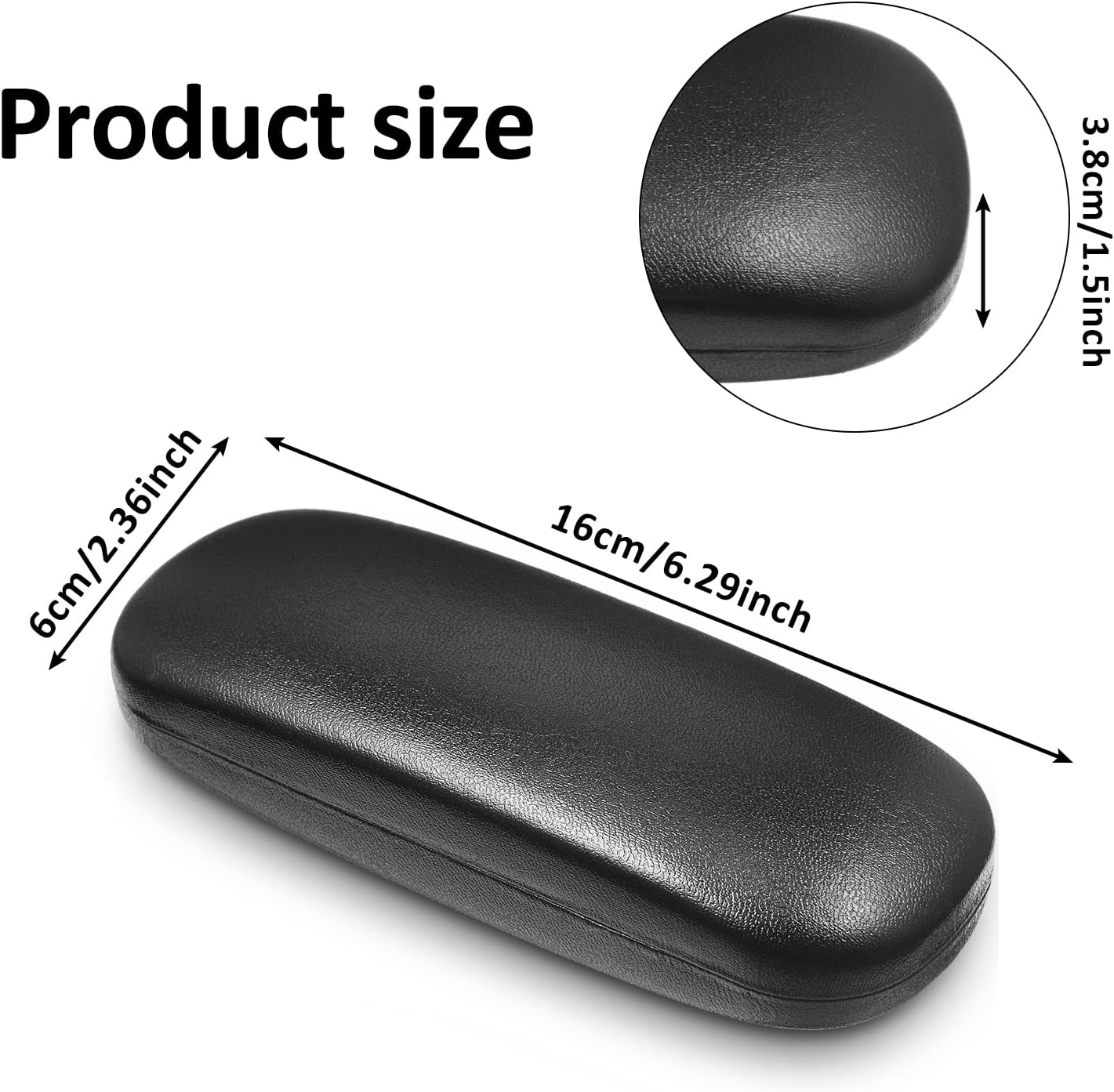 Flutesan 10 Pieces Hard Shell Eyeglass Case Eyeglass Pocket Sunglasses Case Eyeglass Case with Eyeglass Cloth for Men Women - Image 2