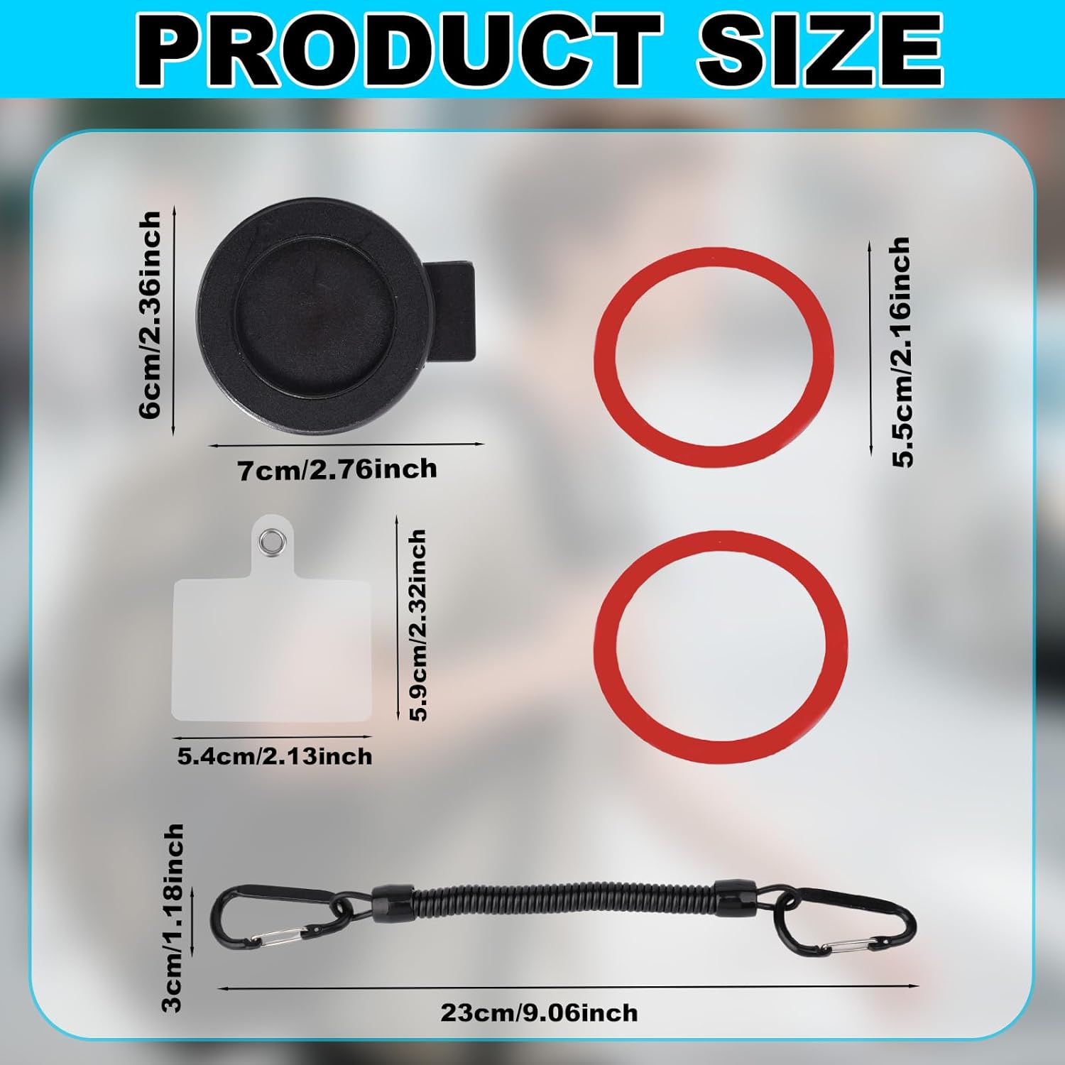 Magnetic Belt Clip for Phone, Backpack Strap Magnet Clip Phone Belt Mount Holder with Safety Strap for Climbing Running Traveling Outdoor Activities Accessories - Image 2