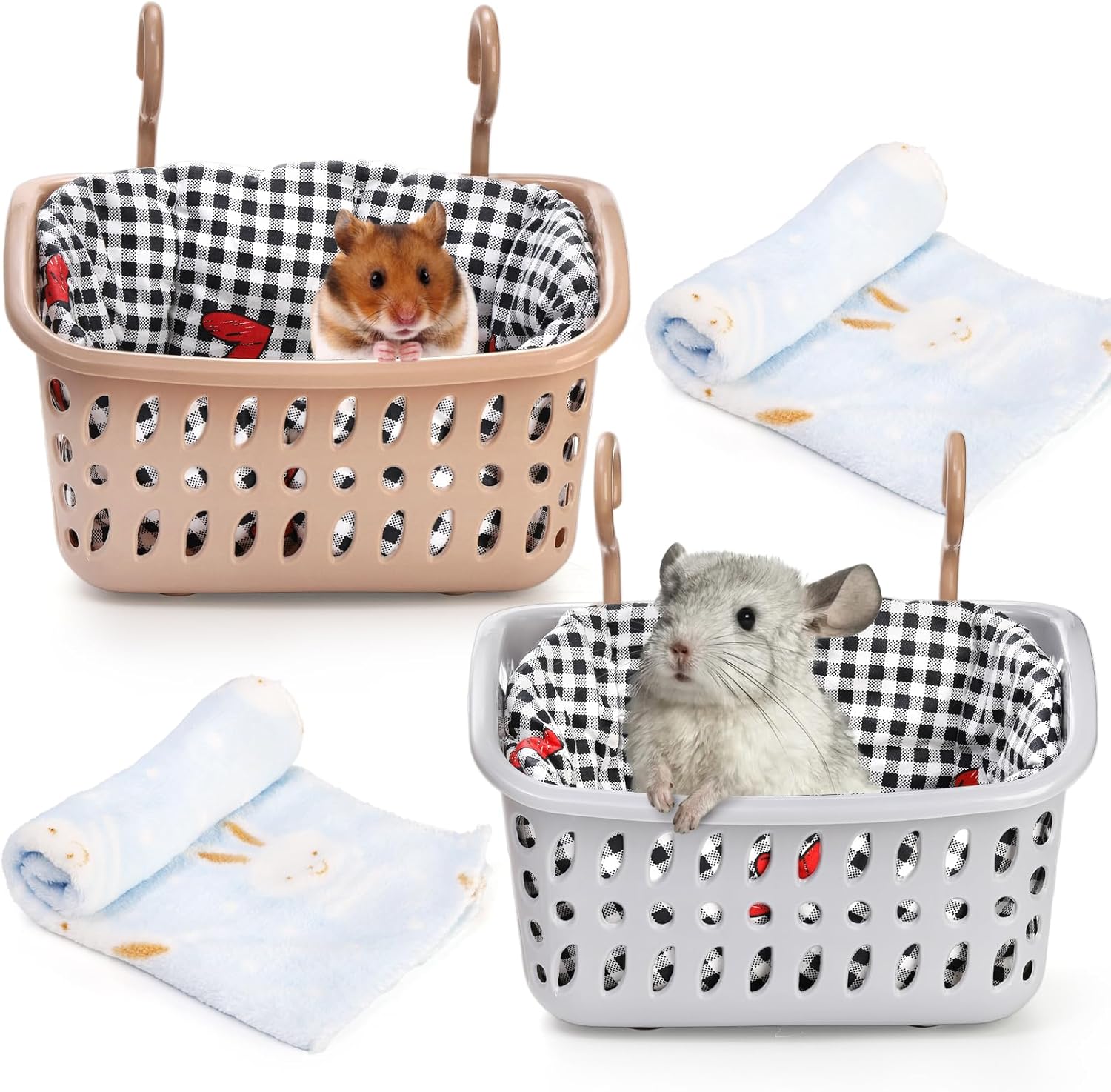 DEAYOU 2 Pack Rat Hammock for Cage, Chew Proof Small...