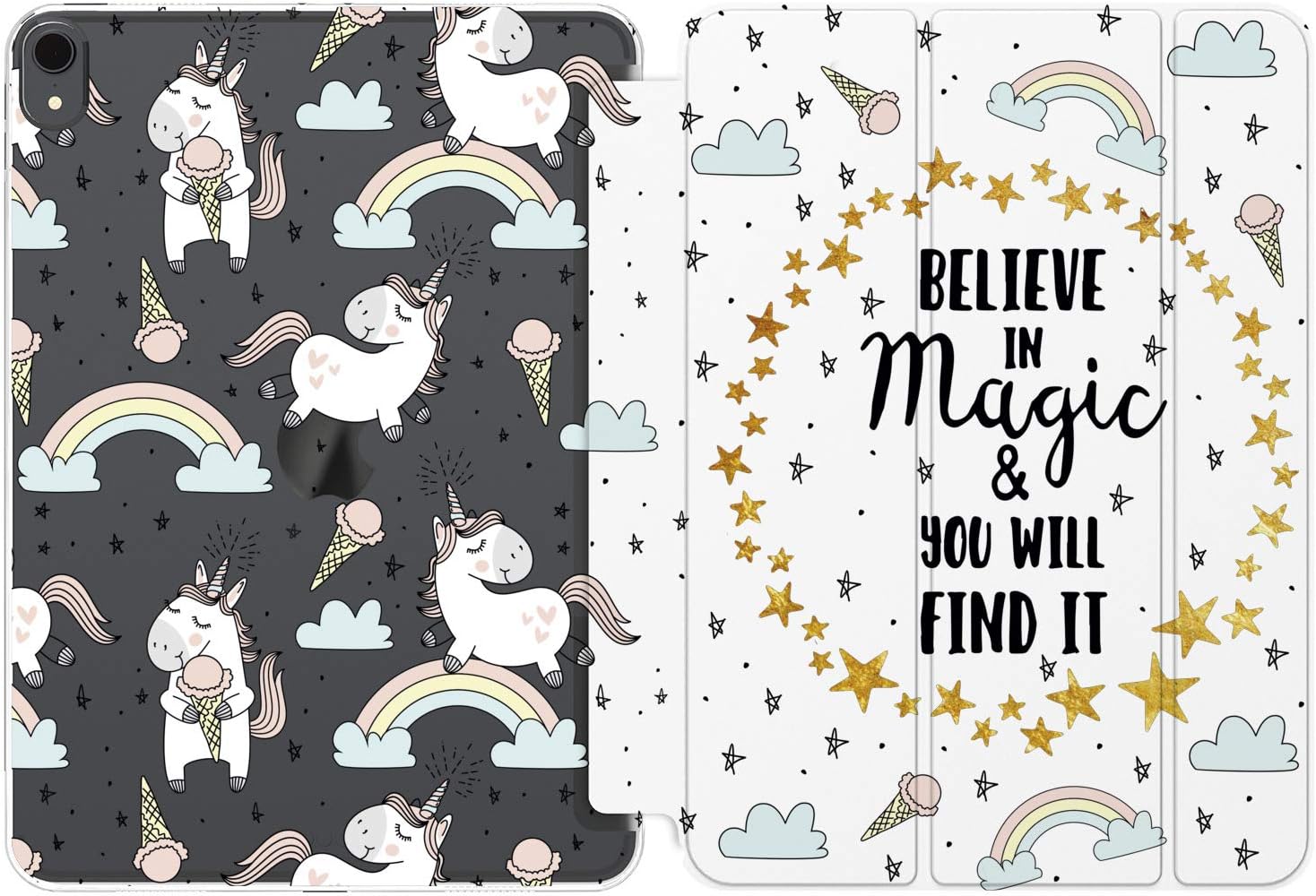Case for iPad Pro 13 M4 Air M2 11 2024 4th 10.9 2022 10.2 12.9 10.5 9.7 Mini 6 5 4 3 2 1 Magnetic Girls Fox Floral Cute Print Animal Stand Wildflowers Pattern Funny Design Woodland Closure