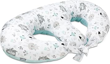 Bellochi Maternity and Nursing Pillow for Twins - Baby Support Pillow   Multifunctional Breastfeeding Pillow with Cover Made of 100% Cotton   OEKO-TEX Certified Animaland