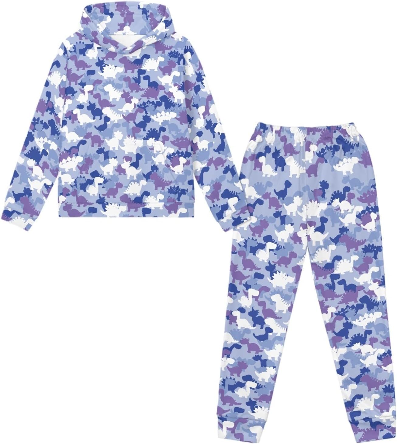 Boys Sweatsuit Set Size 4-12 Athletic Hoodie Sweatpant with Pocket Long Sleeve Tracksuit Set Fall 2 Pcs Outfit