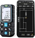 ACEGMET Laser Measure with Phone App, 229ft/70m Laser Measurement Tool with 2 Bubble Levels, LCD Backlit Display, IP54 Waterproof, Pythagorean Mode for Distance, Area, Volume