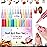 BORN PRETTY Nail Art Pens Set 12 Colors - Halloween Neon Colors 3D Nail Polish Acrylic Paint Pens Quick Dry Nail Markers for Halloween Nail Art Drawing Painting Dotting Liner Pen DIY Manicure Tools