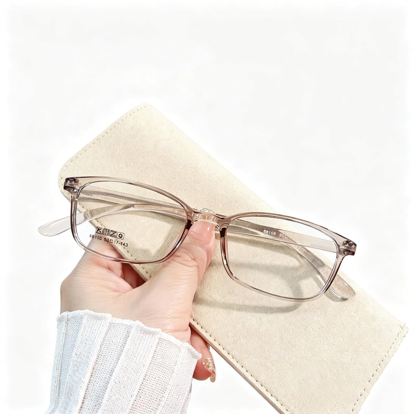 Gafas cuadradas pequeñas para ordenador que eliminan la presión facial por peso