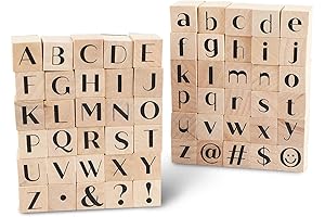 Wood Rubber Stamps, Custom Alphabet Stamp Set