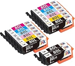 Epson IC6CL80 14-Piece Set EPSON Compatible Ink Cartridge IC6CL80L + ICBK80L x 2 IC80 IC80L ICBK80 Corn Ink Starink