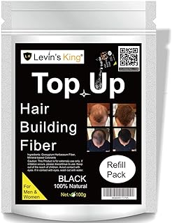 Hair Building Fiber, Hair concealer Refill Pack Use For Caboki, Toppik, Looks 21 etc. Black (100 Gram)