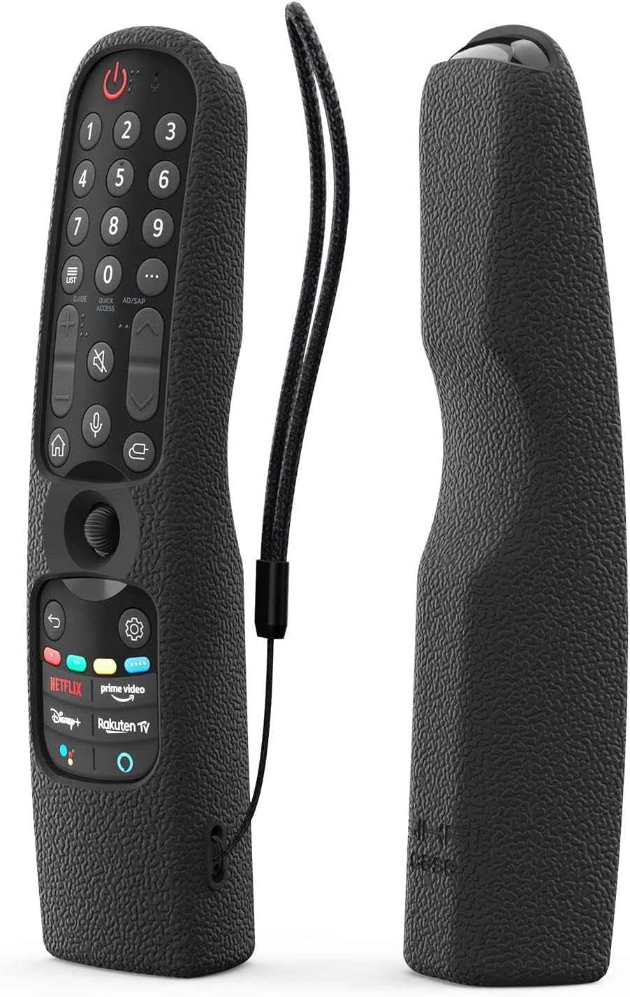 Silicone LG MR22GN Remote Case Compatible with LG MR21GA/MR23GN MR22GA OLED Smart TV Magic Remote,Shockproof Protective Cover for LG Magic Remote 2022/2023,Anti-Lost with Loop(Black)