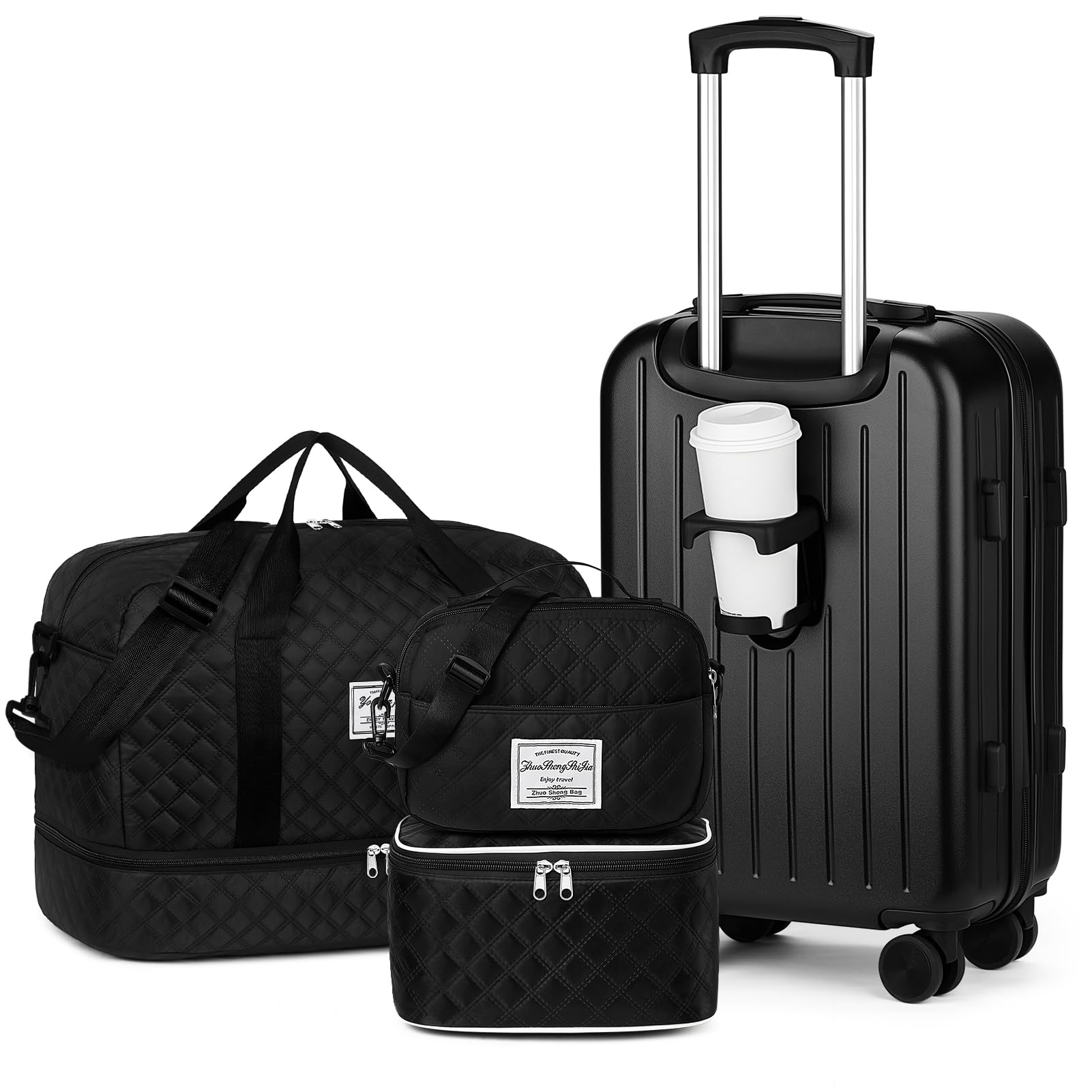 Amazon.com: Luggage Sets for Women Men 4 Piece - Carry on Hardside