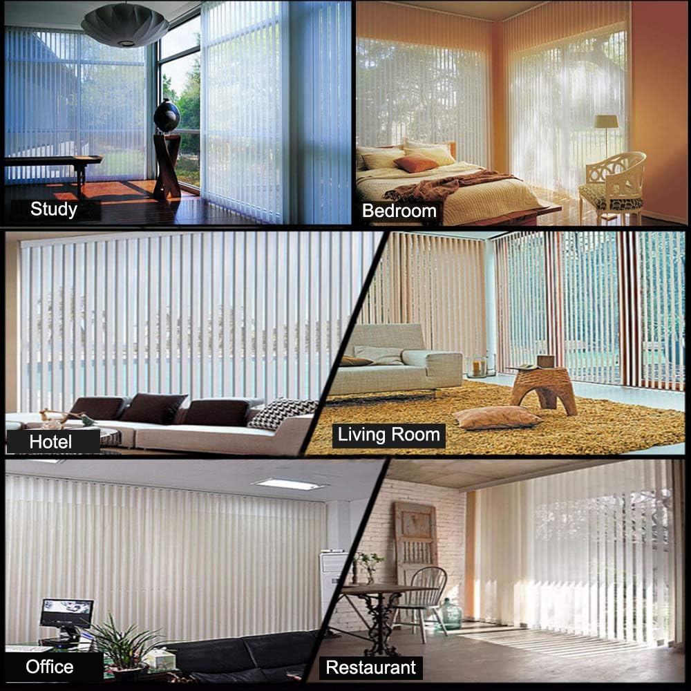 Vertical Blinds for Sliding Doors, Made to Order Weaved Grass Light Filerting UV Protection Vertical Window Shades for Patio, Room Divider, Office, Orange