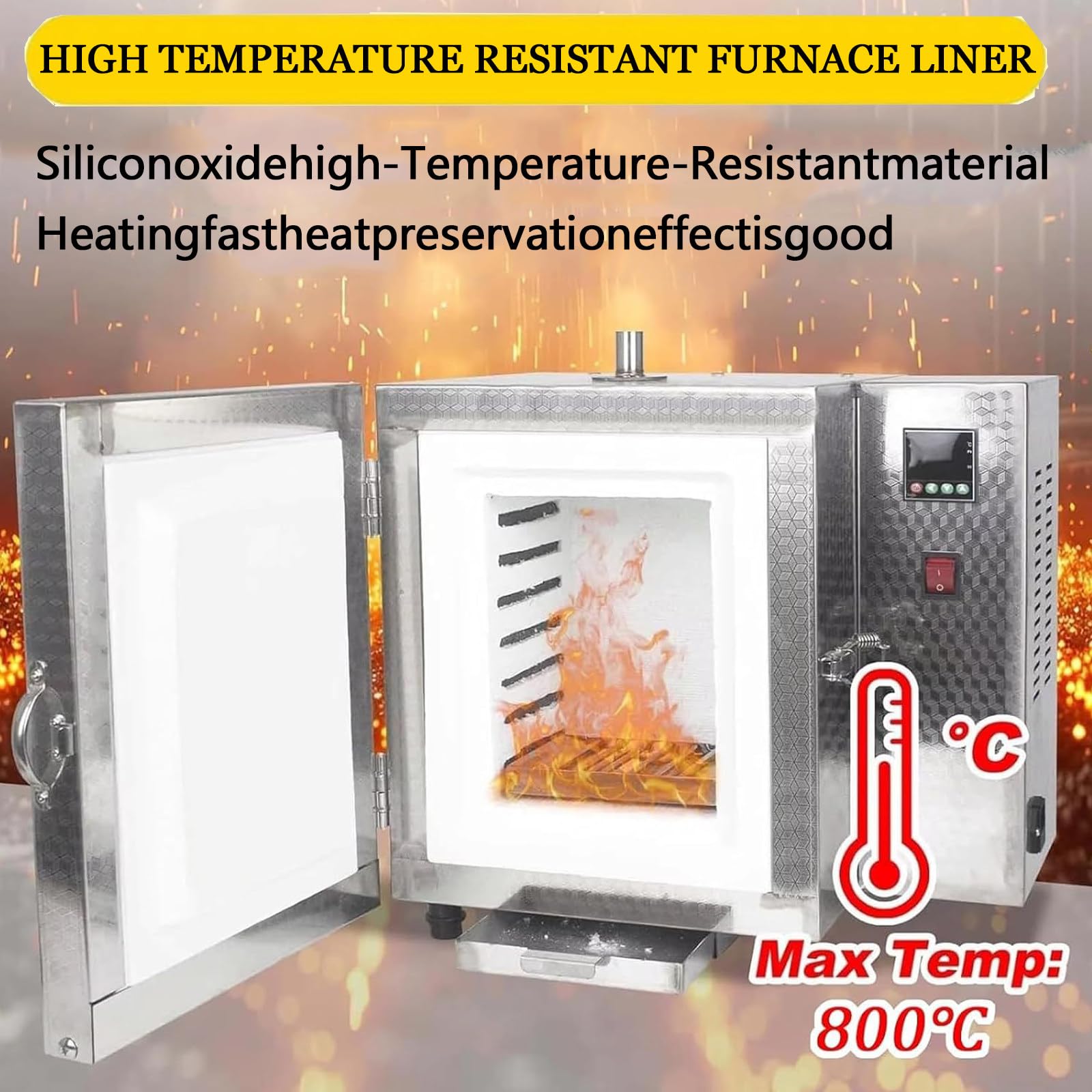 1500W elektrischer Keramik-Labor-Muffelofen,800 °C elektrischer geschlossener Labor-Muffelofen,geschlossener Labor-Hochtemperaturofen,Elektroherde mit integrierter Programmsteuerung